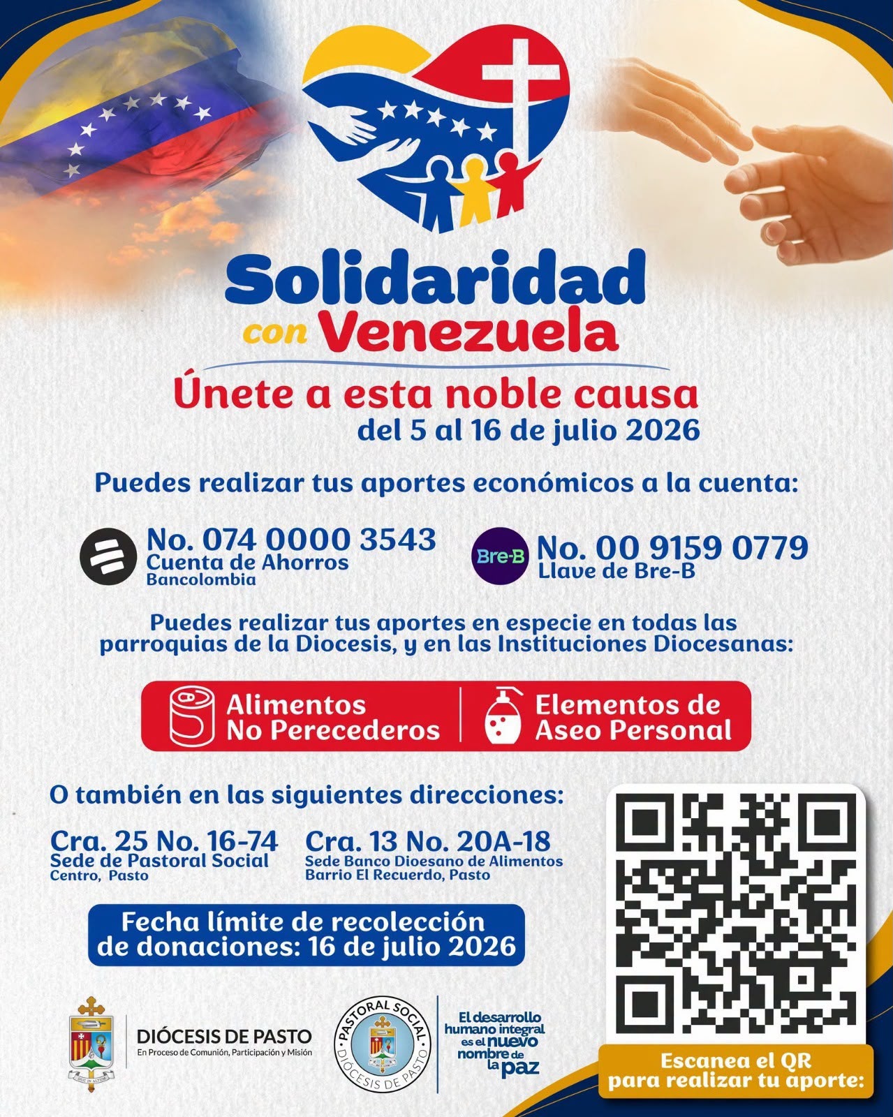 Afiche Solidaridad con Venezuela